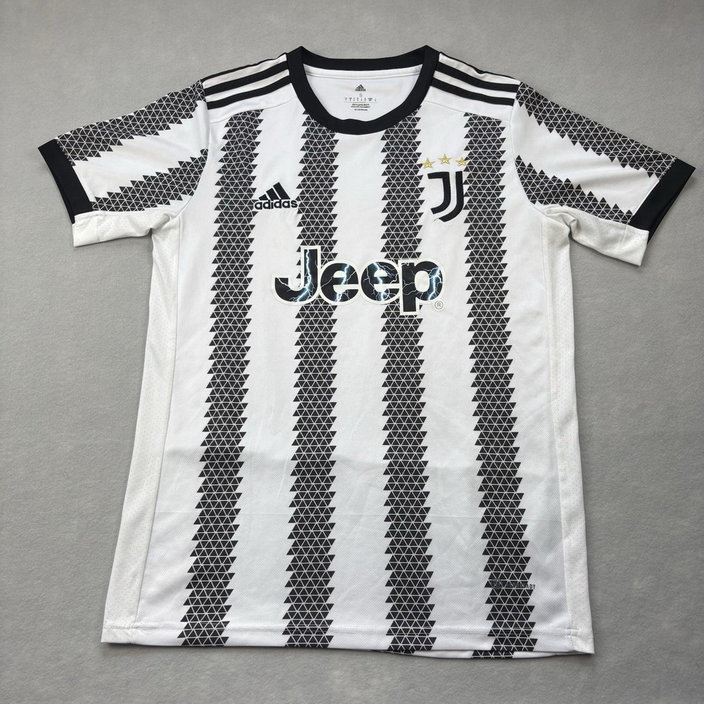Adidas Juventus 2022-23 Home Soccer Jersey Shirt White Black Mens Small